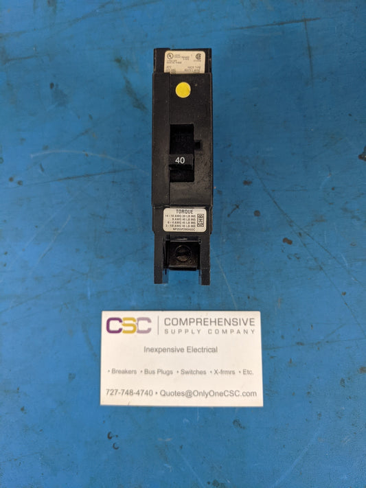GHB1040 - Cutler Hammer 40A Amp 1P Pole 14kA@277V Bolt On Circuit Breaker