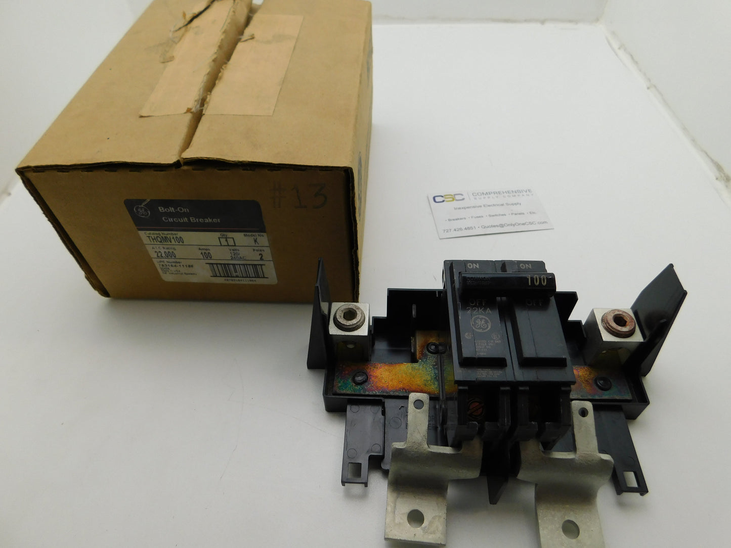 THQMV100 - GE 100A Amp 2P Pole 22kA@120/240V Bolt On Main Circuit Breaker