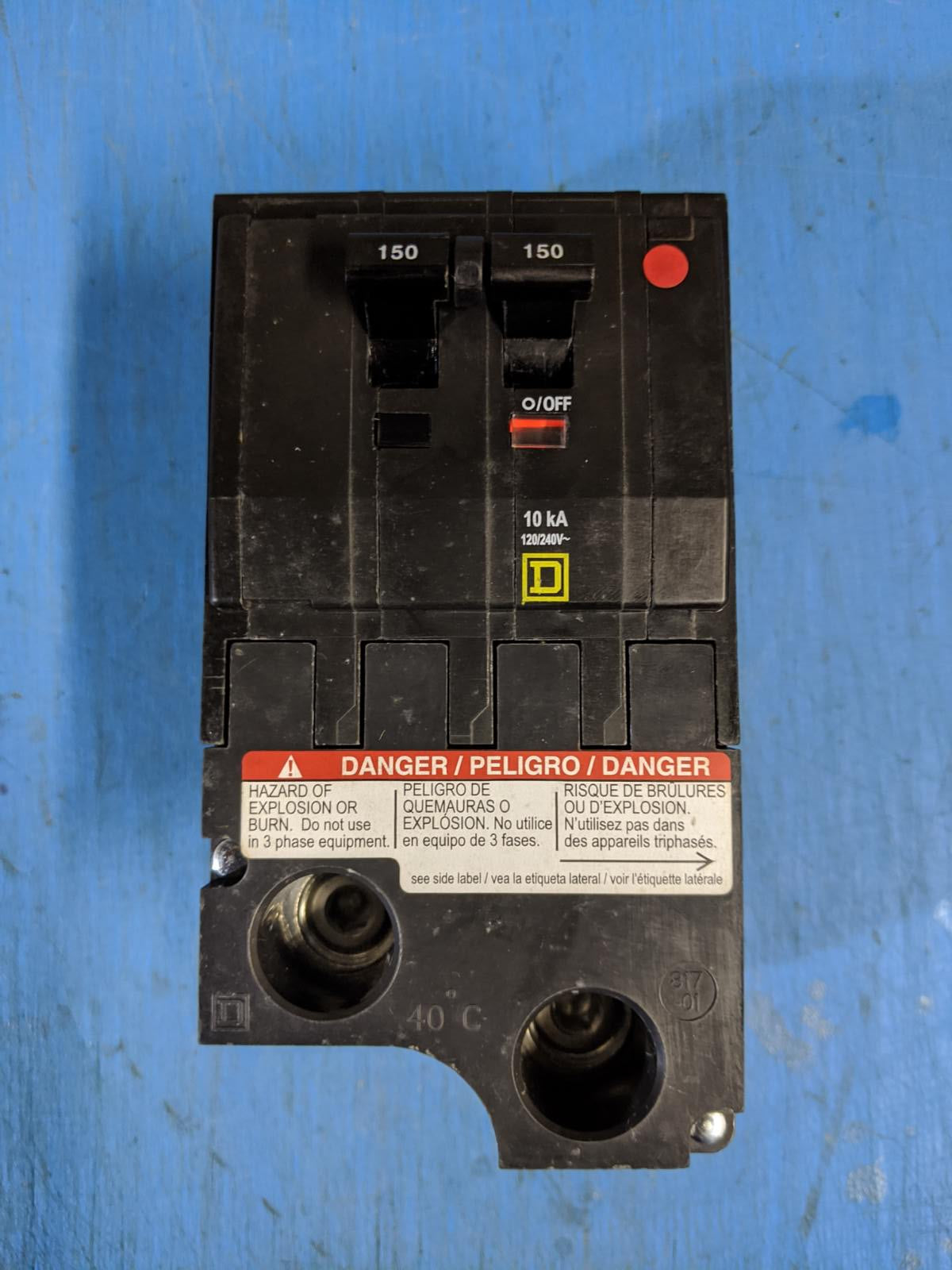 QO2150 - Square D 150A Amp 2P Pole 10kA@120/240V Plug On Circuit Breaker