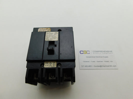 BQCH3B080 - Siemens 80A Amp 3P Pole 14kA@277/480V Bolt On Circuit Breaker