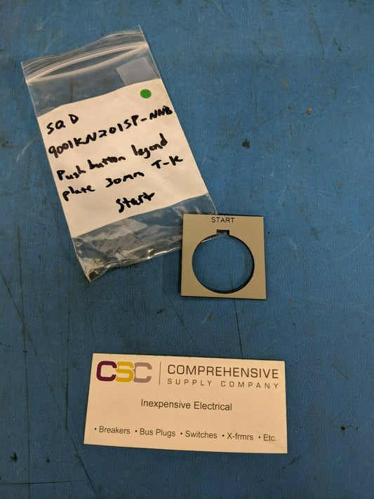 9001KN201SP - Schneider Electric Push Button Legend Plate Start 30Mm T K Silver