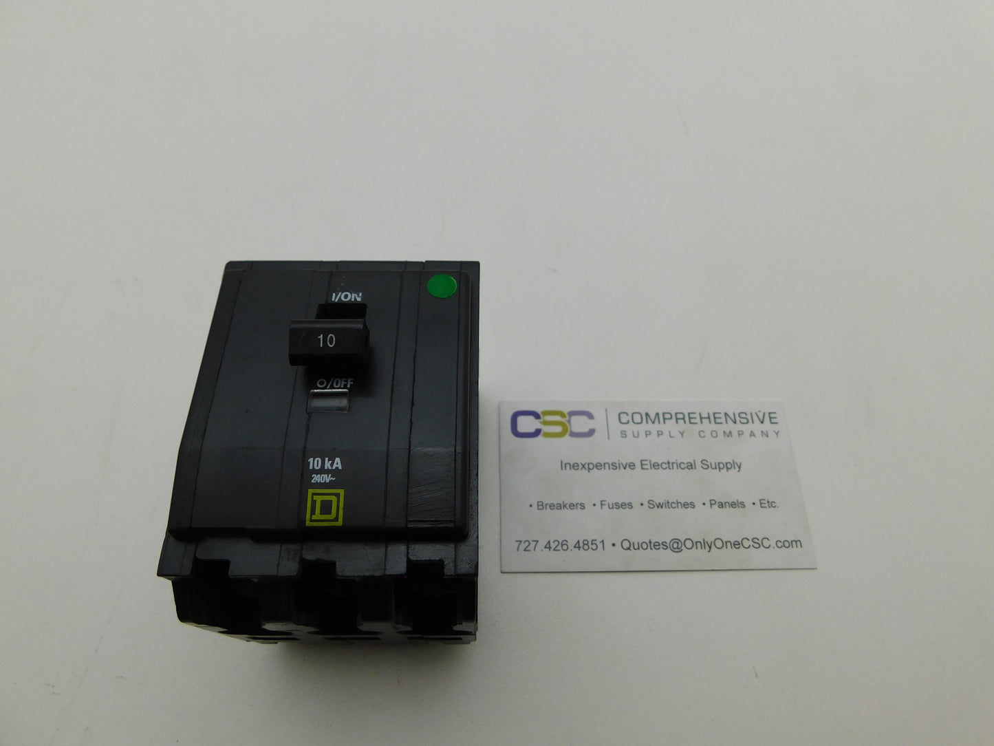 QO310 - Square D 10A Amp 3P Pole 10kA@240V Plug On Circuit Breaker