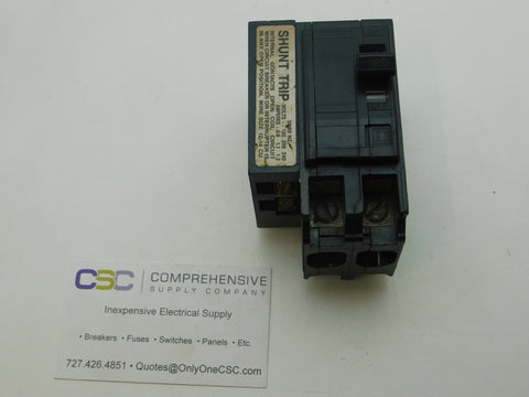 QO21251021 - Square D 125A Amp 2P Pole 10kA@120/240V Plug On Black Circuit Breaker W/120/208/240V Shunt Trip
