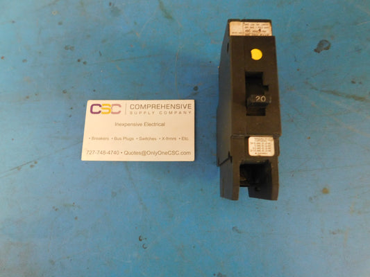 GHB1020 - Eaton 20A Amp 1P Pole 120/277V 14kA@277V Bolt On Circuit Breaker - Older Series
