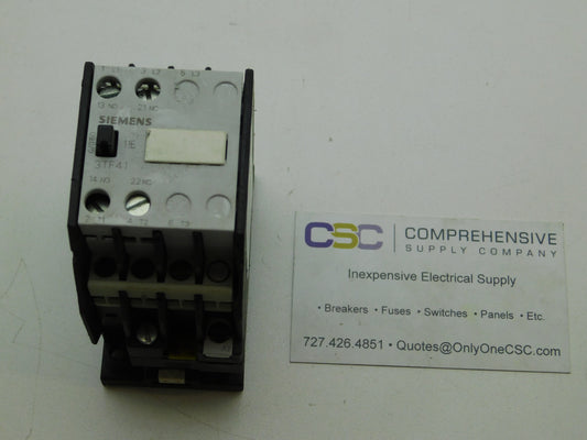 3TF41 - Siemens 20A Amp 3P Pole 600V Contactor W/110/120V Coil