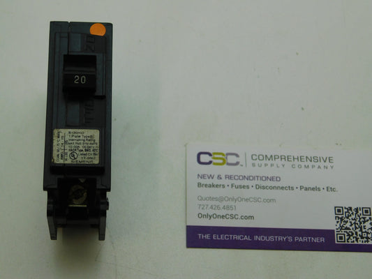 B120HID - Siemens 20A Amp 1P Pole 10kA@120/240V Bolt On Circuit Breaker W/High Density Discharge Application