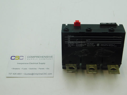 FD63T200 - Siemens 200A Amp 3P Pole 600V Fd Fd6 Circuit Breaker Trip Unit