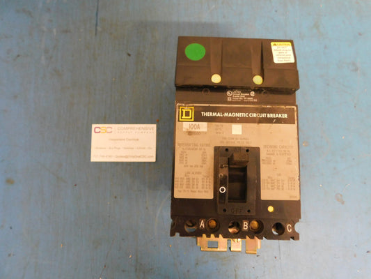 FH36100 - Square D 100A Amp 3P Pole 600V 25kA@480V I-Line Plug On Circuit Breaker W/Gray Label