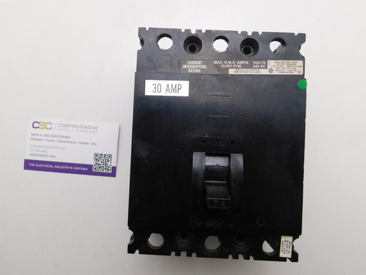 FAL32030 - Square D 30A Amp 3P Pole 10kA@240V Bolt On Black Circuit Breaker