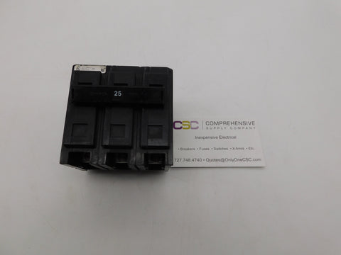 QBHW3025H - Eaton 25A Amp 3P Pole 22kA@240V Bolt On Quicklag Circuit Breaker