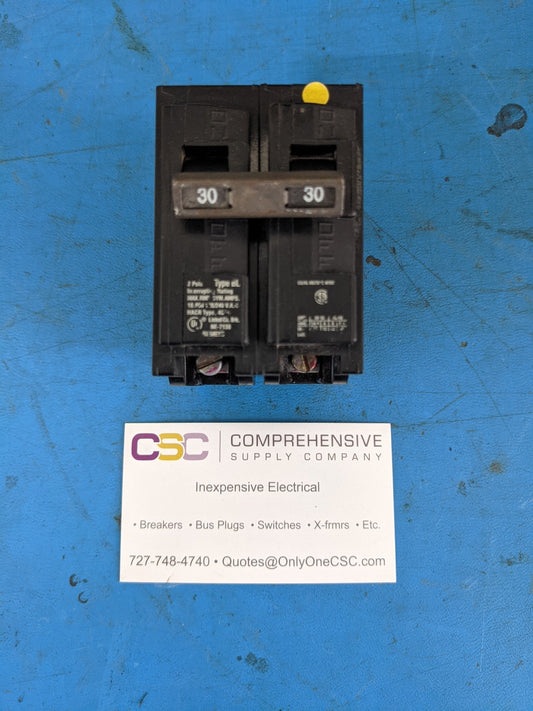 B230 - Siemens 30A Amp 2P Pole 10kA@120/240V Bolt On Bl Circuit Breaker Older Series
