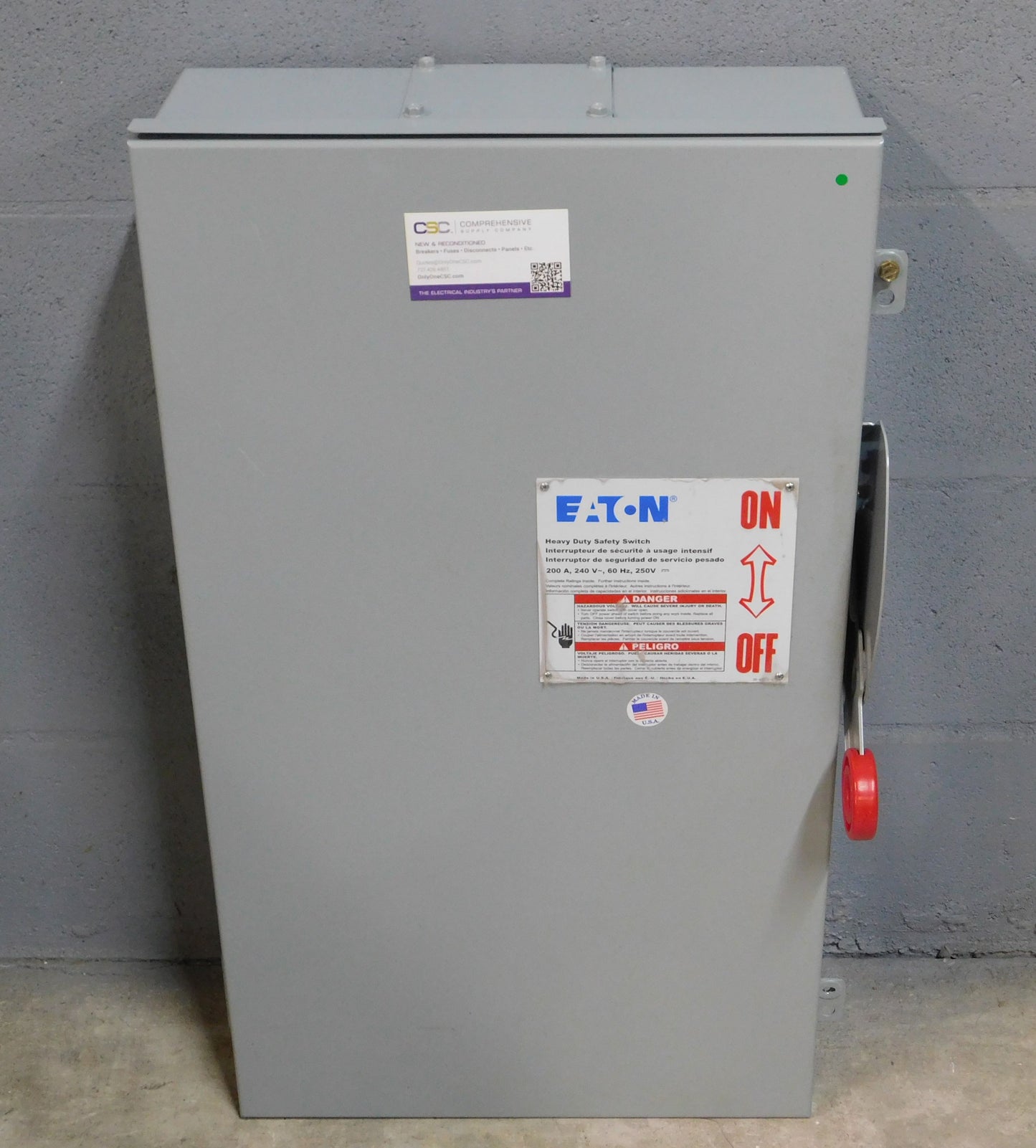 DH324FRK - Eaton 200A Amp 3P Pole 240V Nema 3R Fusible Heavy Duty Safety Switch