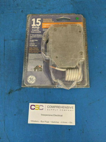 THQL1115AFP2 - GE 15A Amp 1P Pole 10kA@120V Plug On Arc Fault AFCI Circuit Breaker