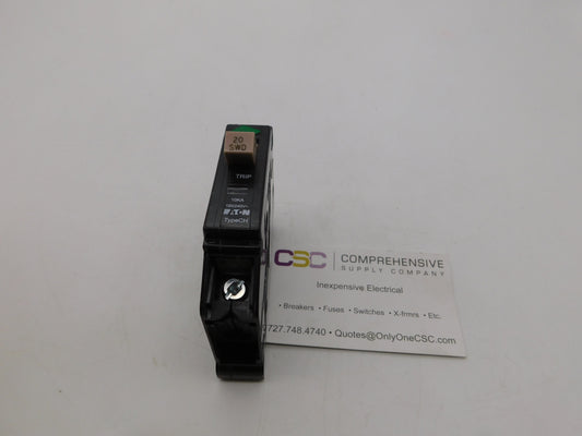 CHF120 - Eaton 20A Amp 1P Pole 10kA@120/240V Plug On Circuit Breaker