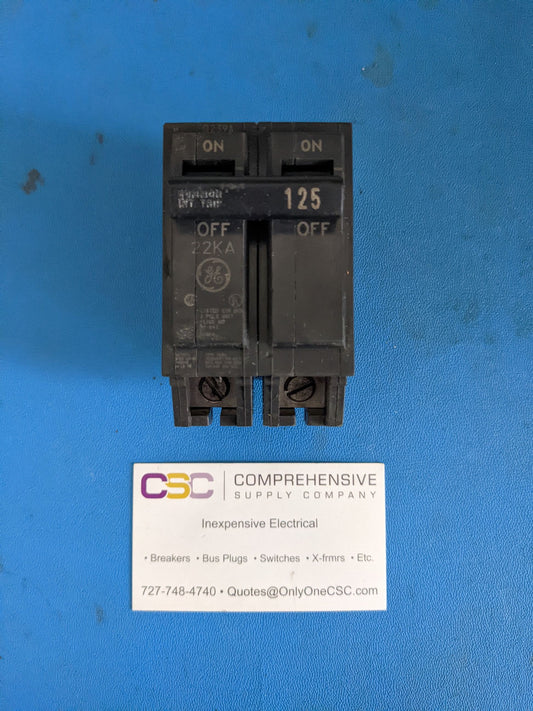THHQL21125 - GE 125A Amp 2P Pole 22kA@120/240V Plug On Circuit Breaker