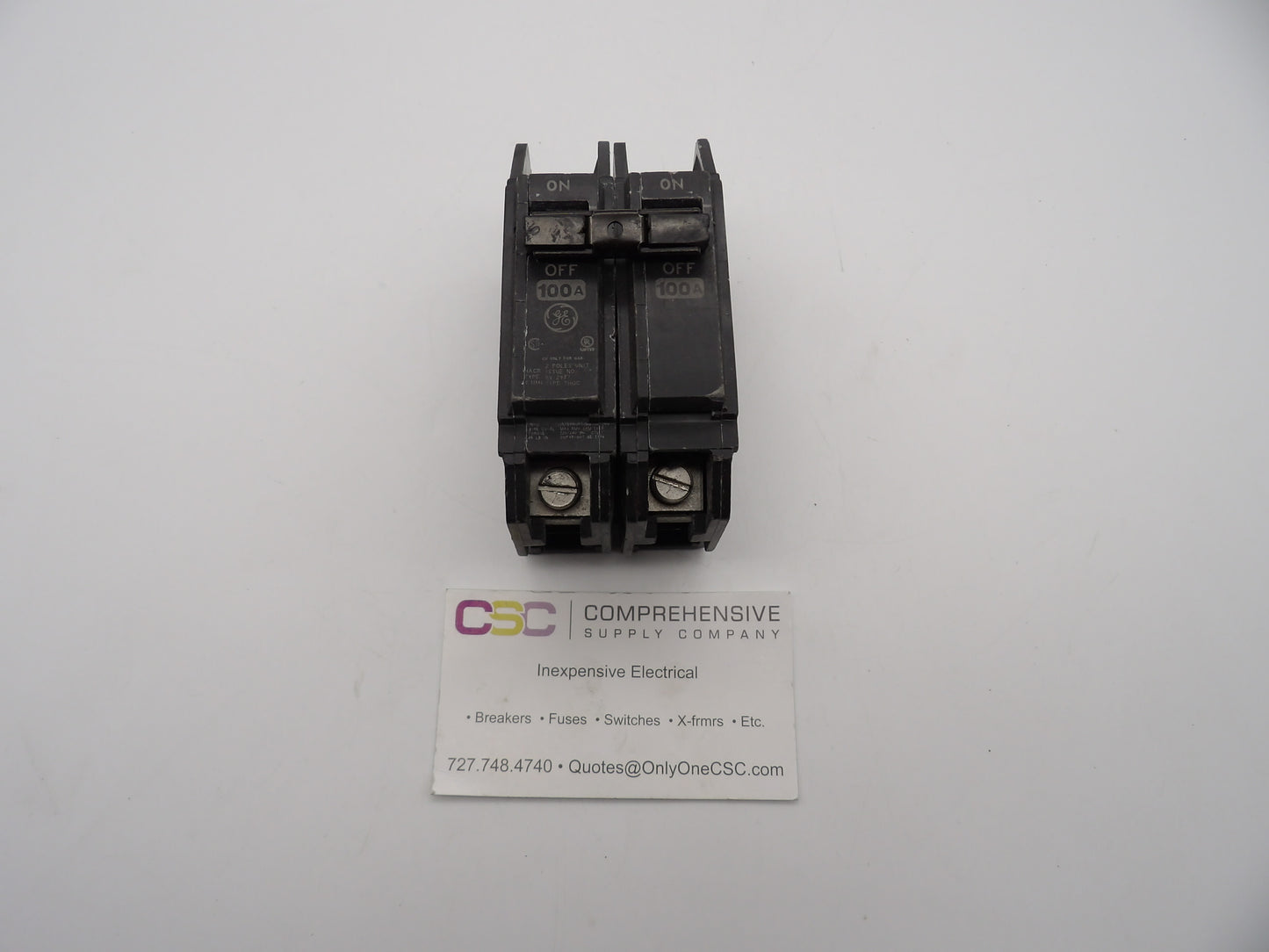 THQC2100 - GE 100A Amp 2P Pole 10kA@120/240V Line Lug Tqal3A-Load N/A Circuit Breaker