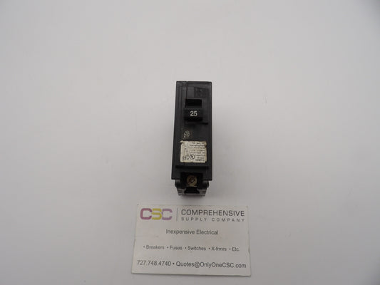 Q125 - Siemens 25 Amp 1P Pole 10kA@120/240V Plug On Circuit Breaker