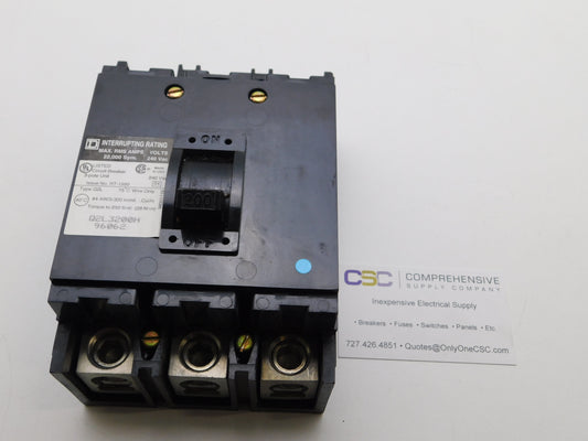 Q2L3200H - Square D 200A Amp 3P Pole 22kA@240V Feed Through Circuit Breaker