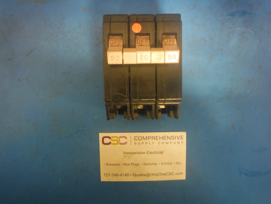 CH350 - Cutler Hammer 50A Amp 3P Pole 10kA@240V Plug On Circuit Breaker W/Metal Foot