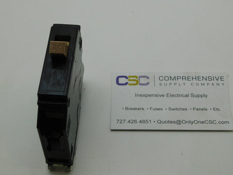 CH120 - Cutler Hammer 20A Amp 1P Pole 10kA@120/240V Plug On Circuit Breaker W/Metal Foot & Half Notch