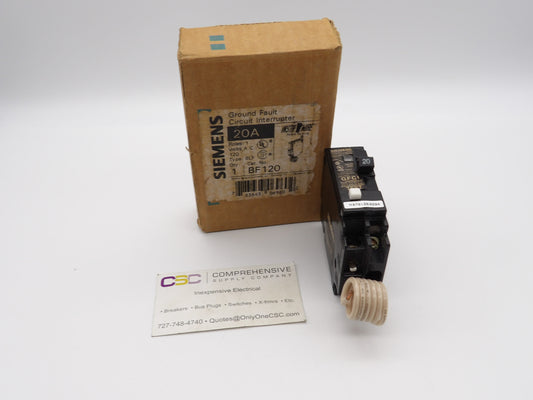 BF120 - Siemens 20A Amp 1P Pole 10kA@120V Bolt On Ground Fault GFCI Circuit Breaker