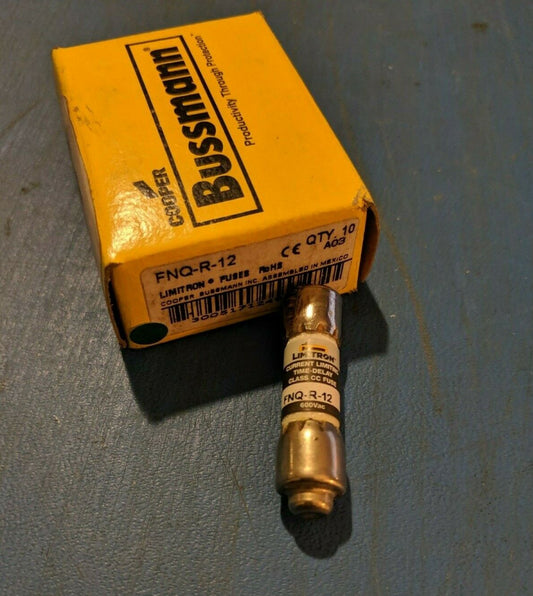 FNQ-R-12 - Bussmann 12A Amp 600Vac Fnq R Limitron Class Cc Time Delay(10Pk)
