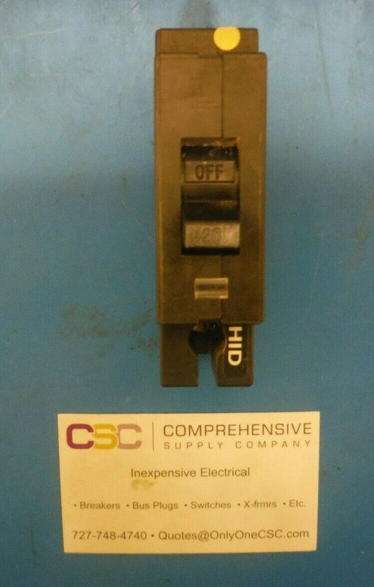 EH14020HID - Square D 20A Amp 1P Pole 14kA@277V High Density Discharge Hid Plug On Circuit Breaker