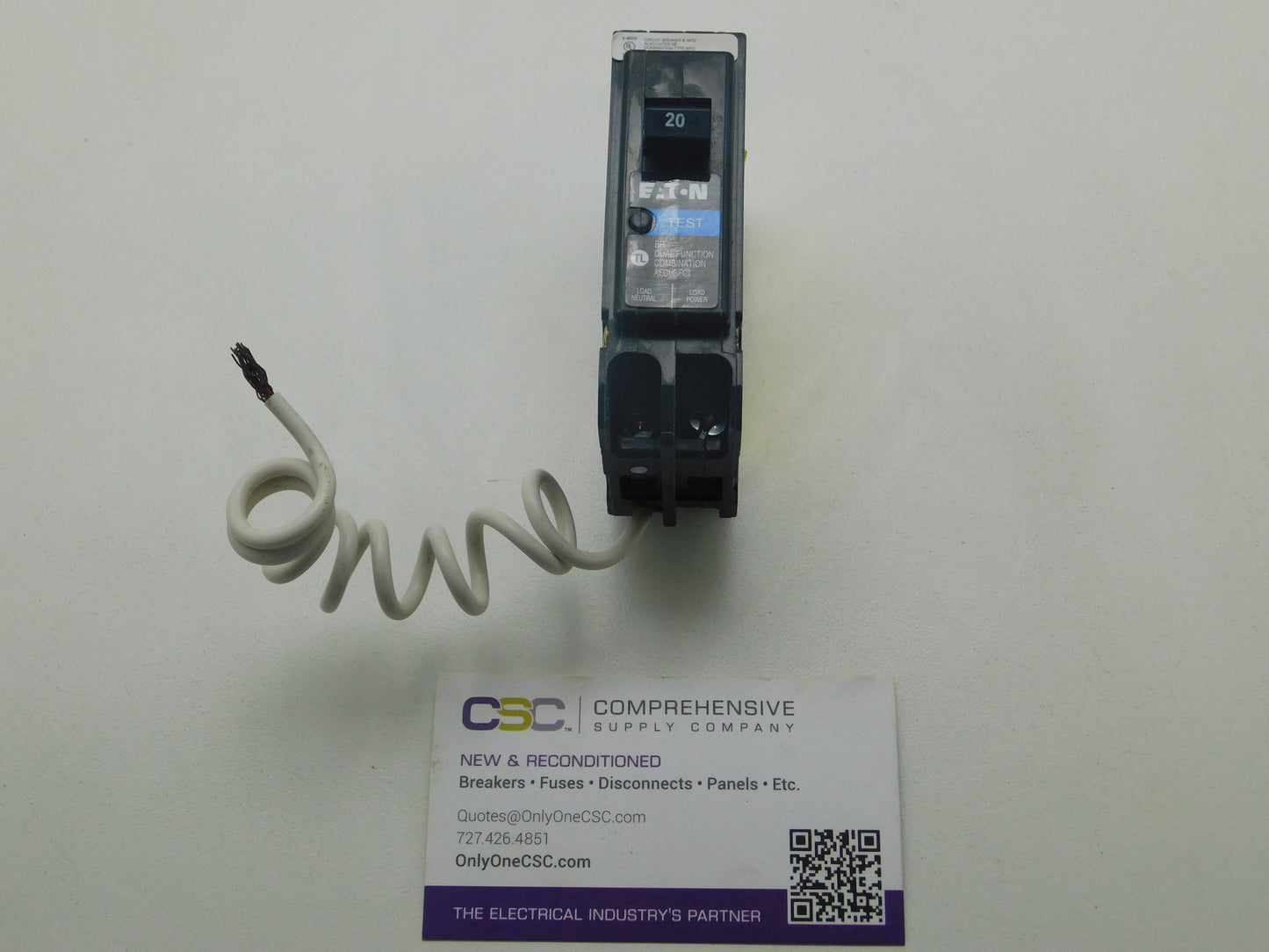 BRN120DF - Eaton 20A Amp 1P Pole 10kA@120V Dual Function AFCI/GFCI Circuit Breaker
