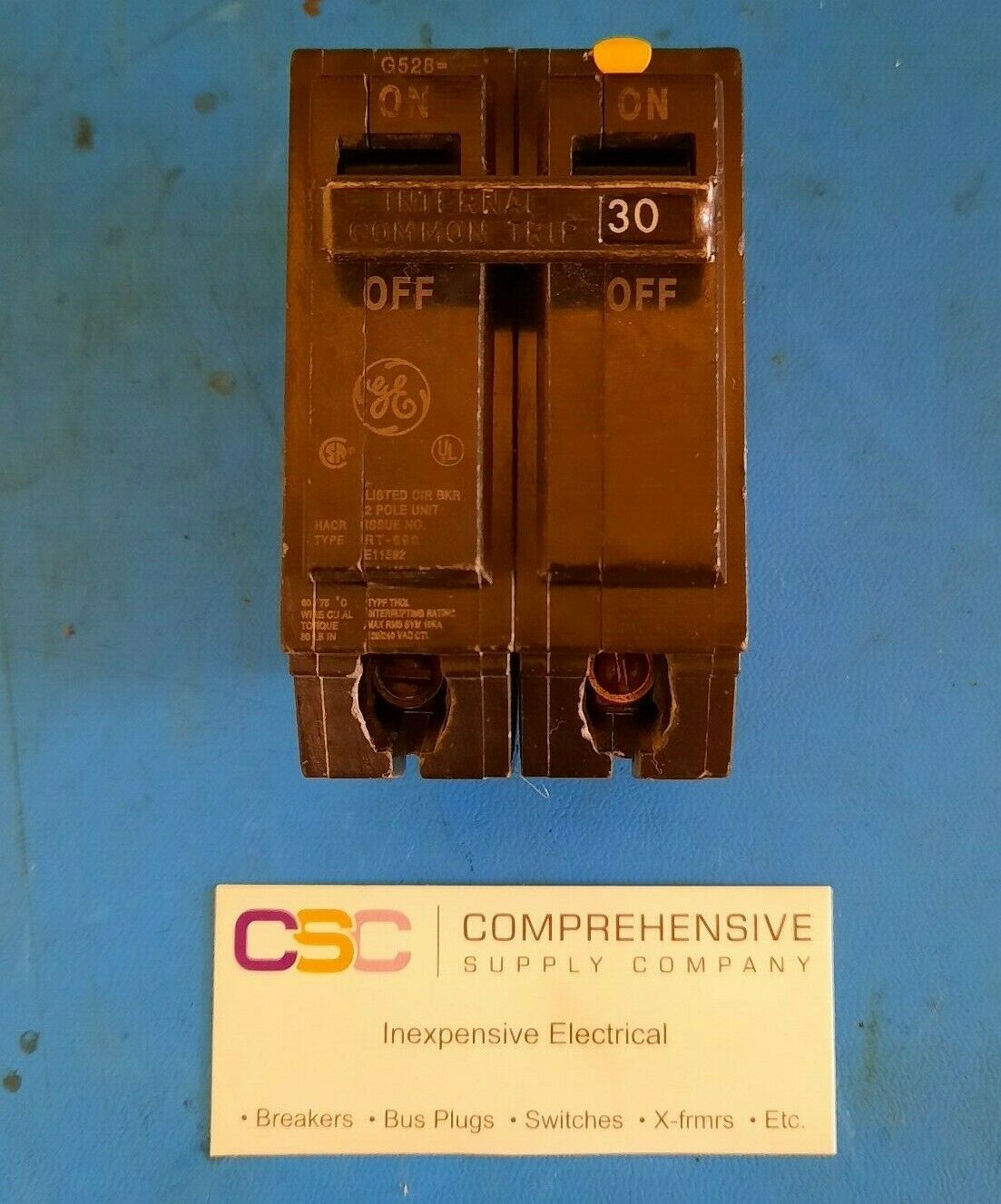 THQL2130 - GE 30A Amp 2P Pole 10kA@120/240V Plug On Circuit Breaker