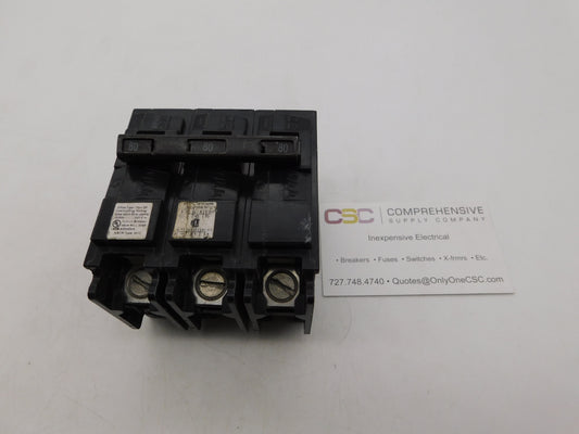 Q380 - Siemens 80A Amp 3P Pole 10kA@240V Plug On Circuit Breaker