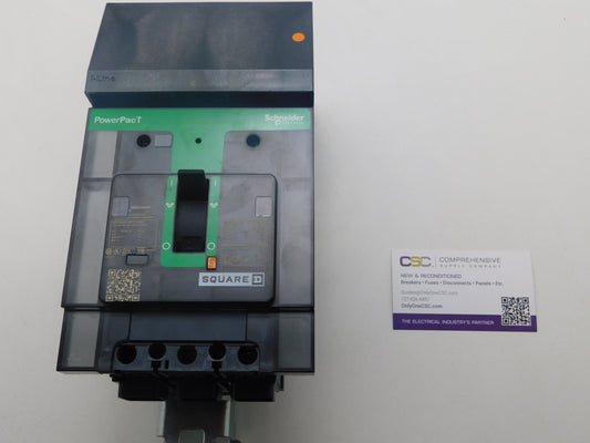 BDA34060Y - Square D 60A Amp 3P Pole 18kA@480Y/277V I-Line Plug On Powerpact Circuit Breaker - Clear Cover