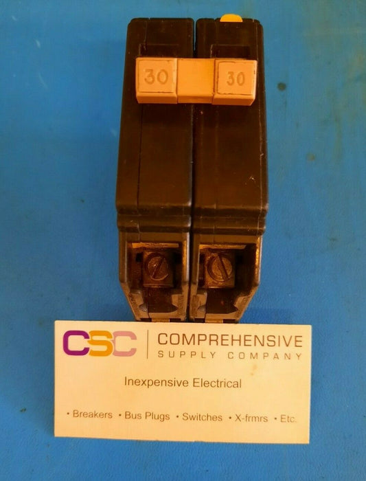 CH230 - Cutler Hammer 30A Amp 2P Pole 10kA@120/240V Plug On Circuit Breaker W/Metal Foot