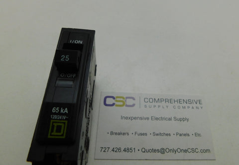 QHB125 - Square D 25A Amp 1P Pole 65kA@120/240V Bolt On Circuit Breaker