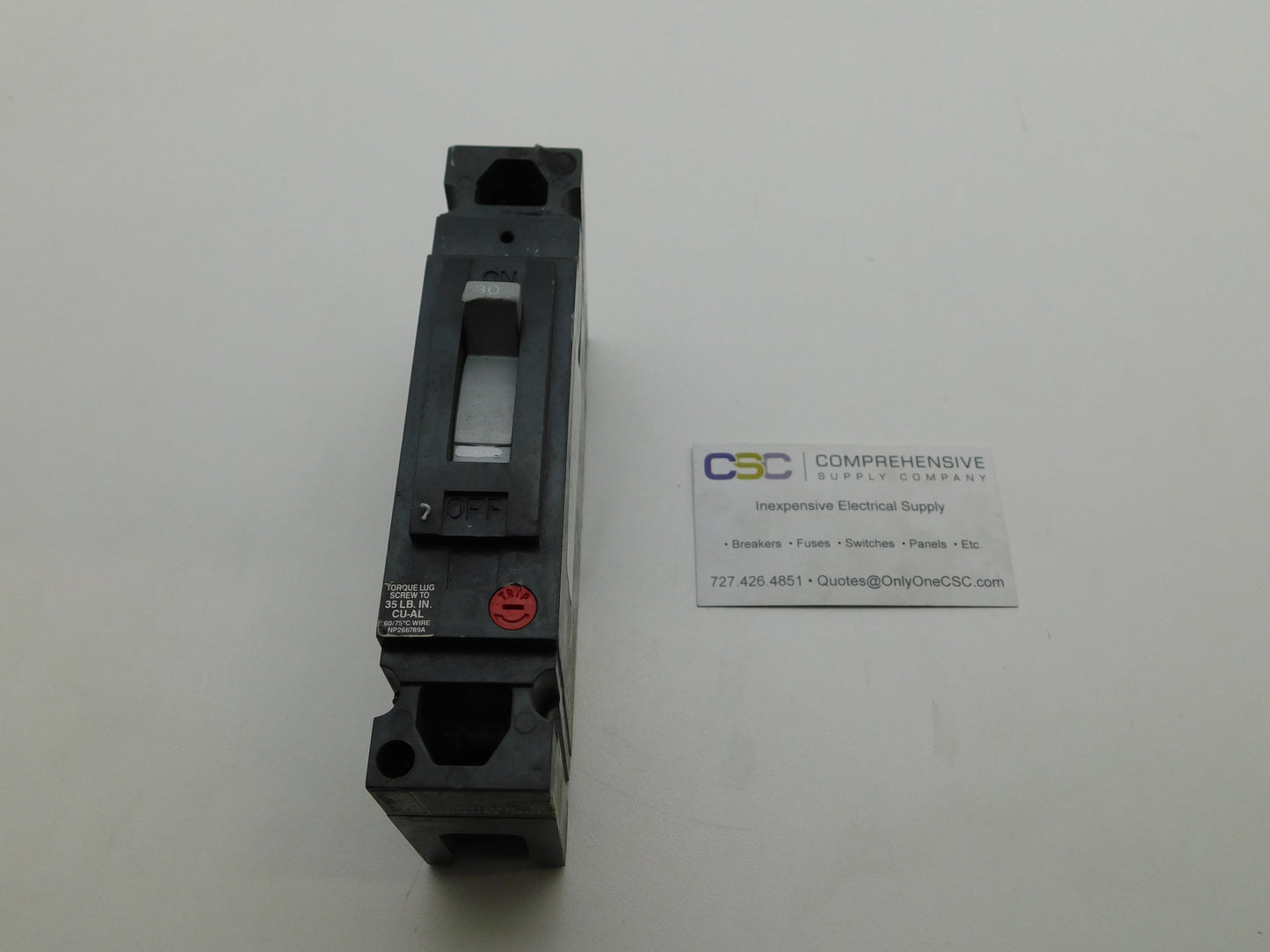 TEB111030 - GE 30A Amp 1P Pole 10kA@120V Bolt On Circuit Breaker