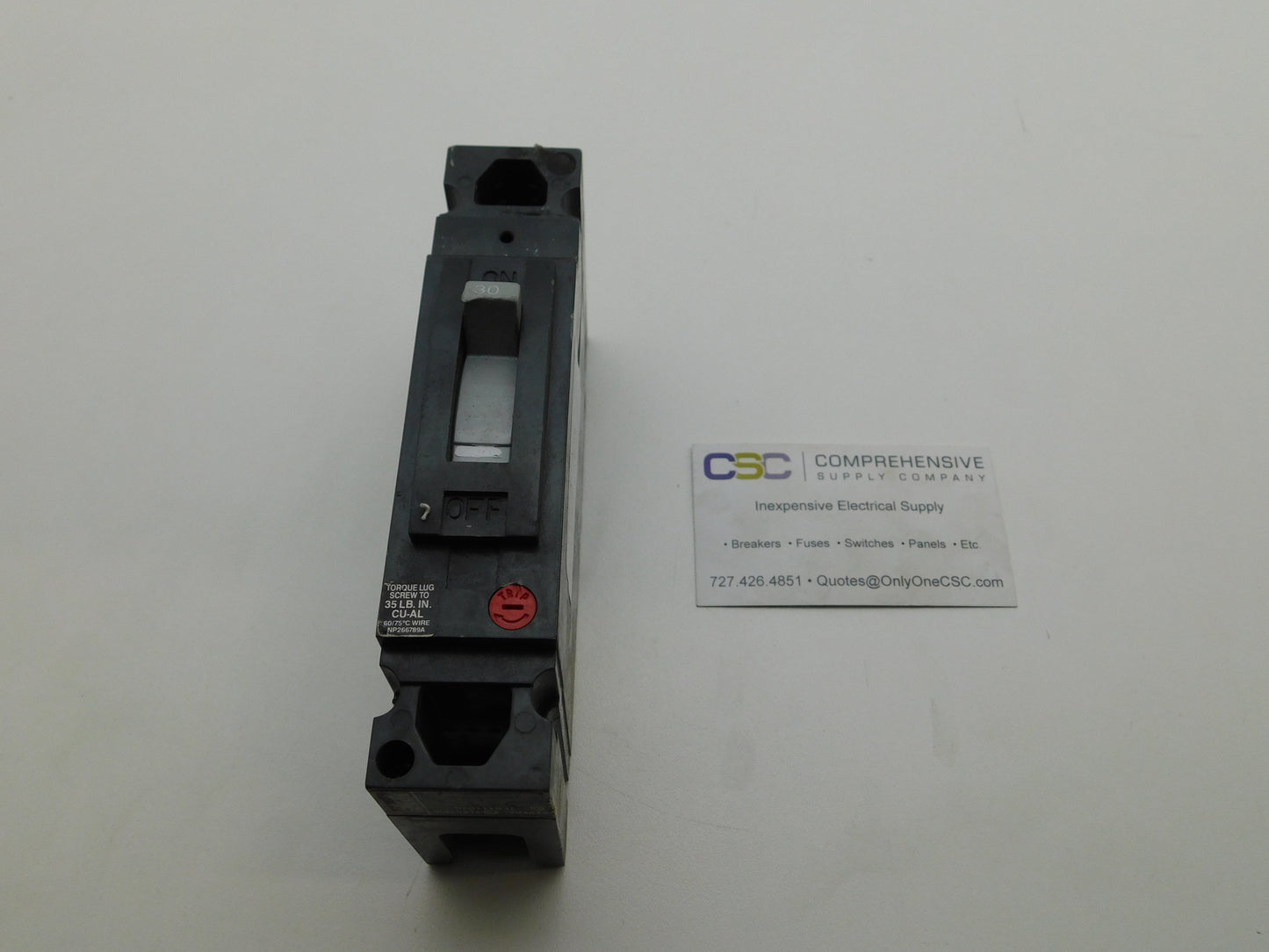 TEB111030 - GE 30A Amp 1P Pole 10kA@120V Bolt On Circuit Breaker