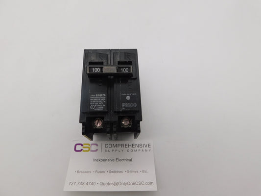 EQ9675 - Siemens 100A Amp 2P Pole 22kA@120/240V Plug On Circuit Breaker