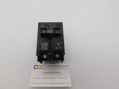 EQ9675 - Siemens 100A Amp 2P Pole 22kA@120/240V Plug On Circuit Breaker