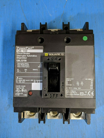 QBL32150 - Square D 150A Amp 3P Pole 10kA@240V Feed Through Powerpact Circuit Breaker