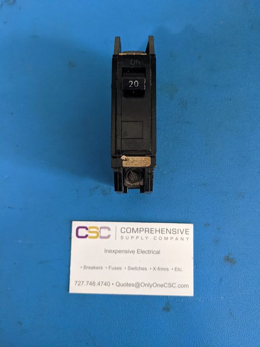 THQC1120 - GE 20A Amp 1P Pole 10kA@120/240V Feed Through Circuit Breaker - Older Series