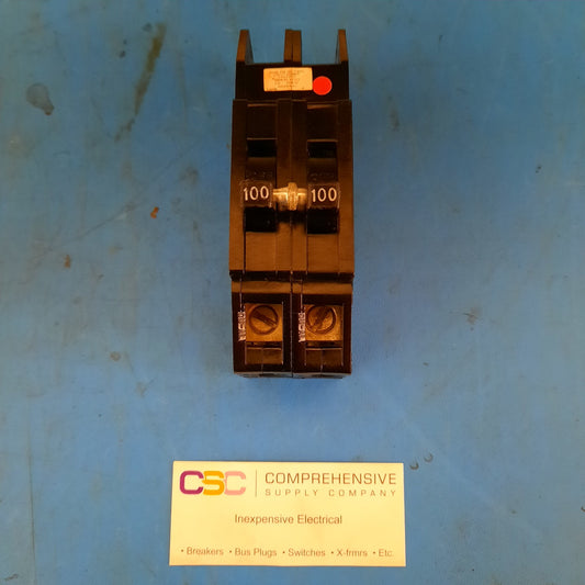 QC2100 - Zinsco 100A Amp 2P Pole 10kA@120/240V Plug On Circuit Breaker