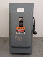 H364 - Square D 200A Amp 3P Pole 600V Fusible Heavy Duty Series E1 Safety Switch