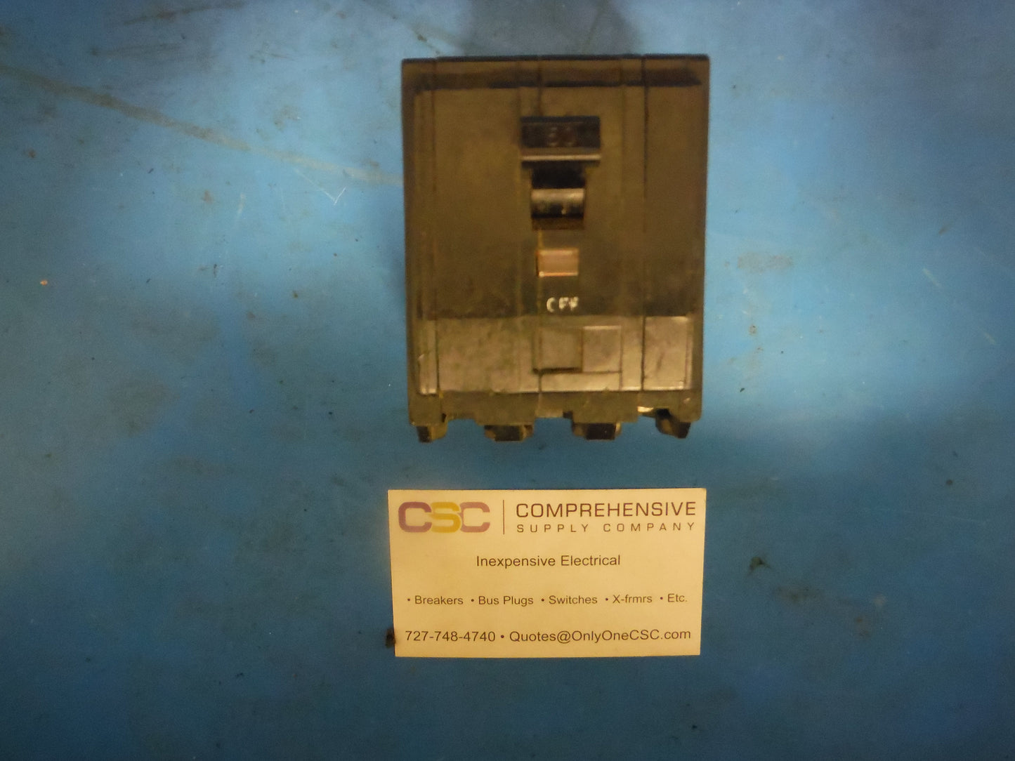 QO350 - Square D 50A Amp 3P Pole 10kA@120/240V Bolt On Qo Circuit Breaker Black Face
