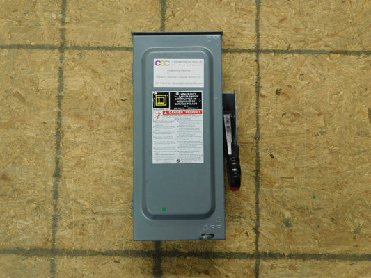 H361NRB - Square D 30A Amp 3P Pole 600V Nema 3R Fusible Safety Switch W/Neutral