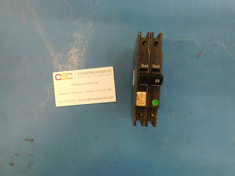 QCF2050 - Eaton 50A Amp 2P Pole 10kA@120/240V Feed Through Circuit Breaker