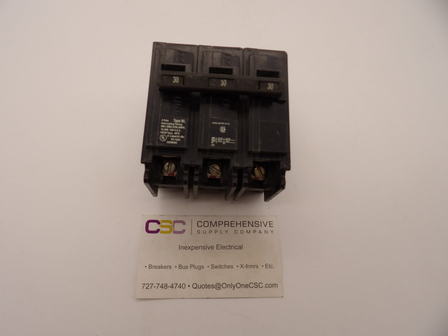 B330 - Siemens 30A Amp 3P Pole 10kA@240V Bolt On Circuit Breaker - Older Series