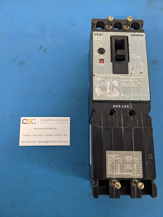 CED63A050 - Siemens 50A Amp 3P Pole 600V 200kA@480V Bolt On Circuit Breaker W/Gray Label