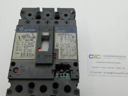 SEHA36AT0100 - GE 100A Amp 3P Pole 600V 25kA@480V Bolt On Spectra Rms Circuit Breaker