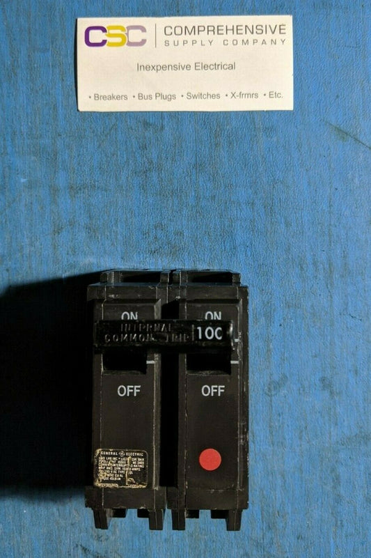 THQL21100 - GE 100A Amp 2P Pole 10kA@120/240V Plug On Circuit Breaker - Older Series