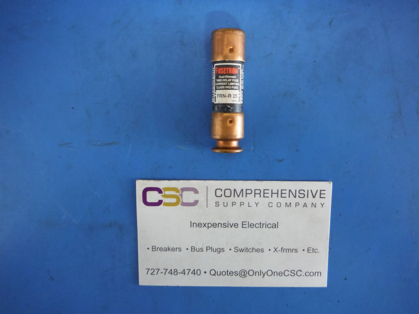 FRN-R-25 - Bussmann 25A Amp 250V Class Rk5 Fusetron Time Delay Cartridge Fuse