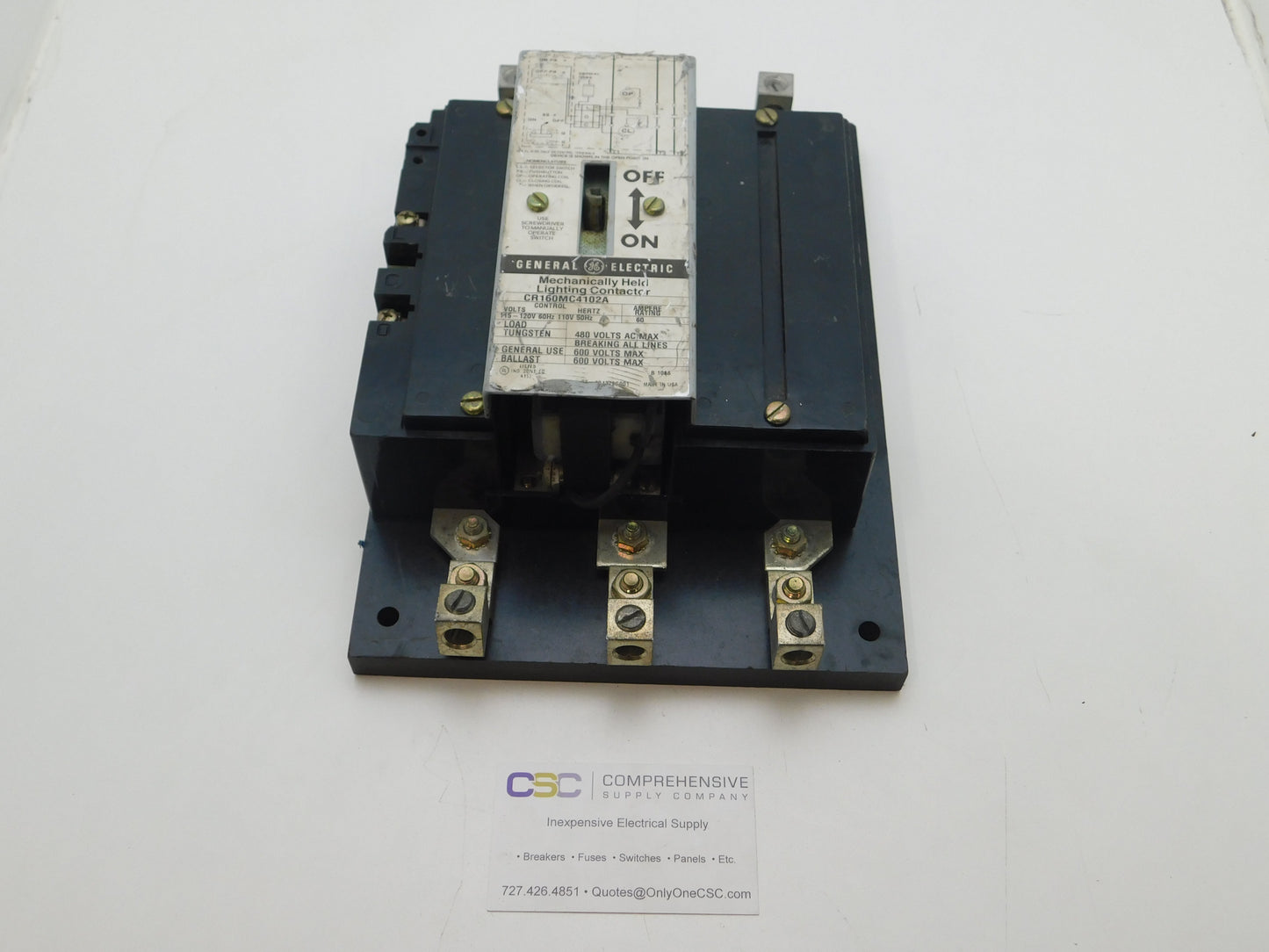 CR160MC4102A - GE 60A Amp 3P Pole 600V Mechanically Held Lighting Contactor